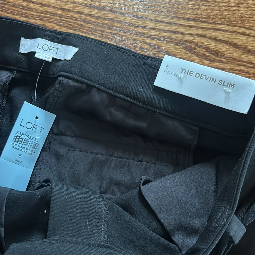LOFT Devin Tie Waist Slim Pants - Picture 4 of 7